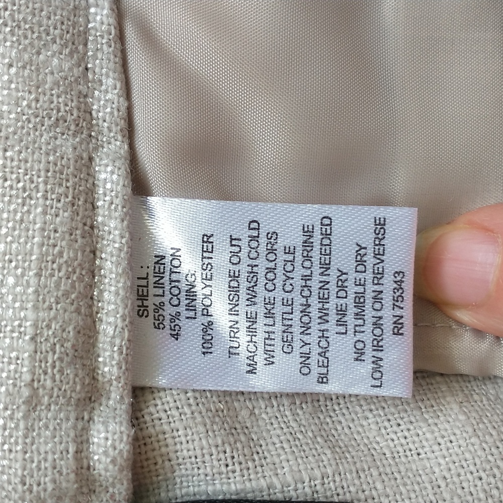 Cynthia Rowley linen blend ankle cropped pants trousers stone tan size 4 - Picture 4 of 5